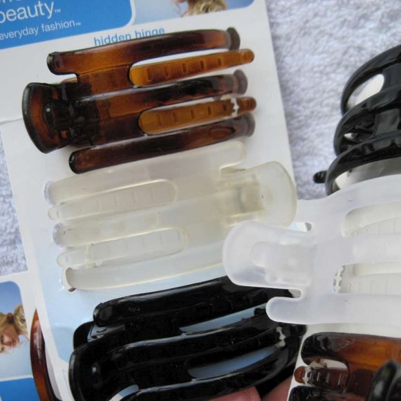 3 Scunci Thick Hair Hidden Hinge Secure Hold Jaw Claw Clips Glossy Frosted Matte - Picture 11 of 16